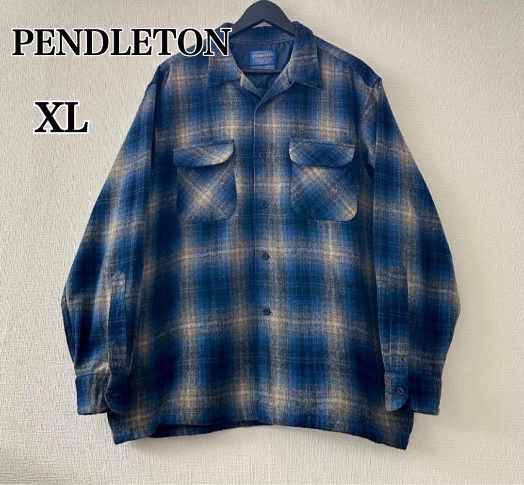 【超スペシャル 】90s ペンドルトン オンブレ チェック シャツ XL ブルー