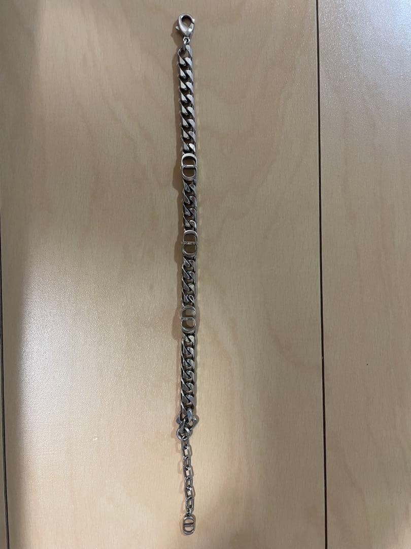 DIOR CD ICONチェーンリンクブレスレットGPシルバー