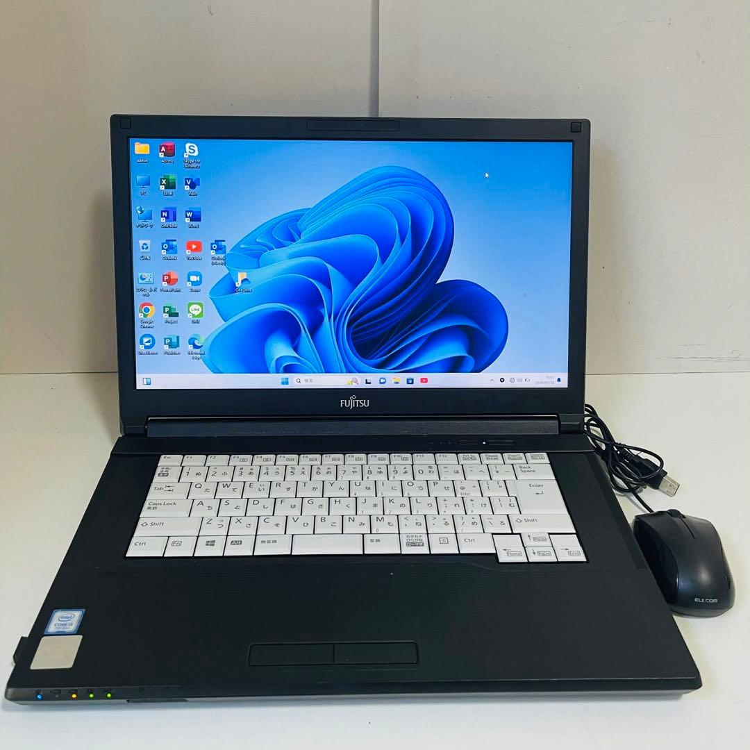 T4 FujitsuノートパソコンSSD第7世代 Windows11オフィス付き