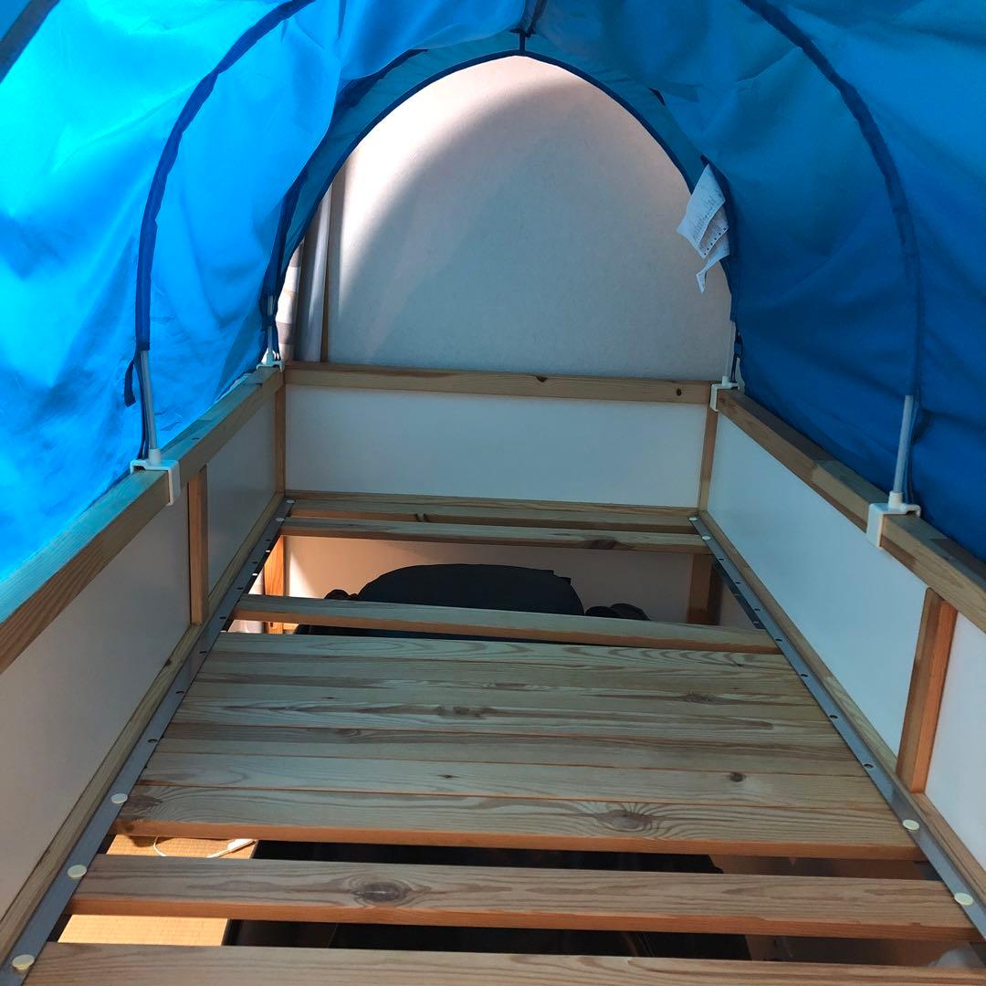 IKEA キューラ KURA ロフトベッド テント付き【引き取り限定】 - メルカリ