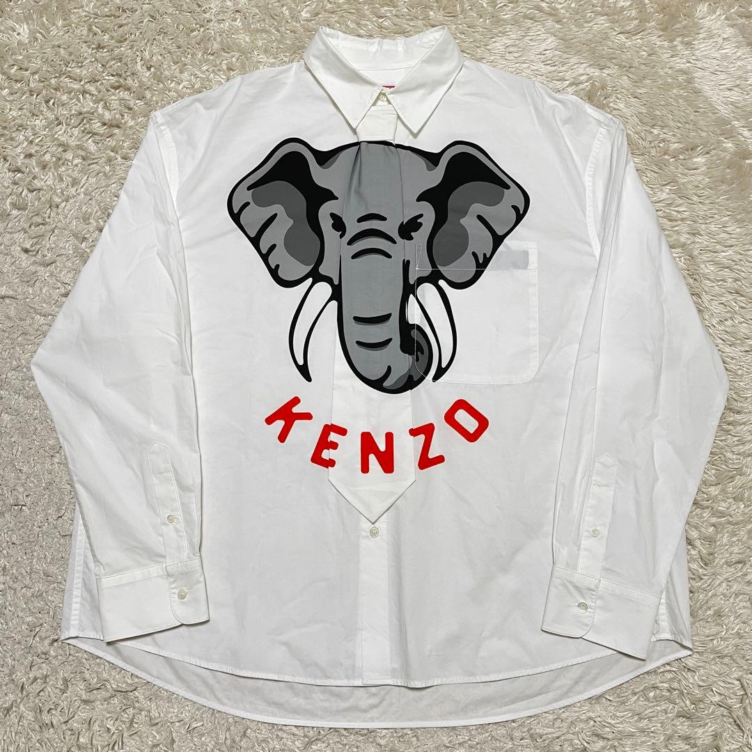 Kenzo Elephant エレファント プリント シャツ Lサイズ - メルカリ