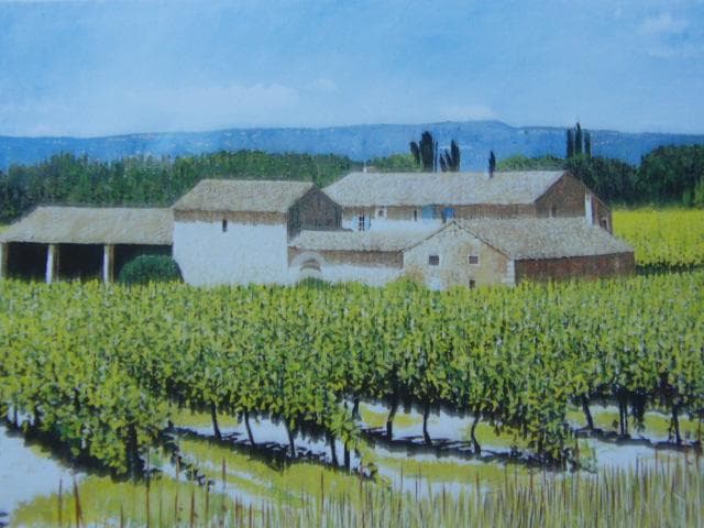 小泉正彦、【プロヴァンスの農家】、希少な画集画、新品高級額・額装付