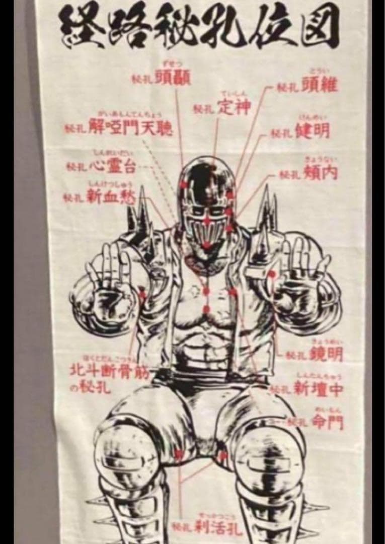 会場内限定】北斗の拳 大原画展 ジャギ 秘孔 手ぬぐい 新品未開封 A