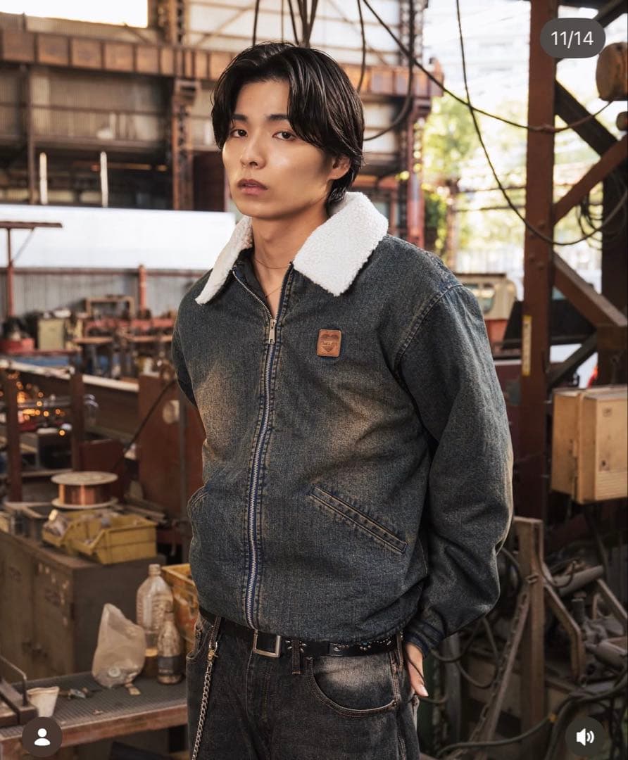 That's life Duck Boa Jacket ネイビー