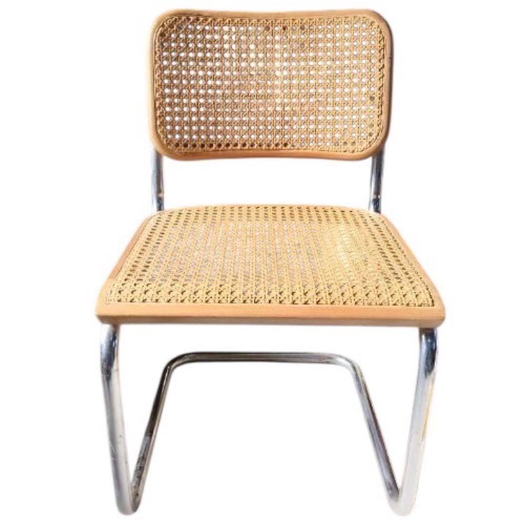 メ1108-20 マルニ木工ビンテージ 椅子 未使用 長期保管品 ラタンチェア