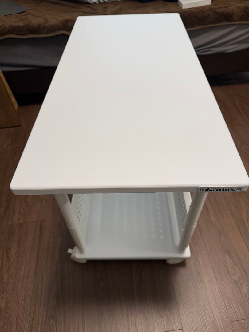 バウヒュッテ　PCワゴン　ラック　ホワイト　ラージサイズ