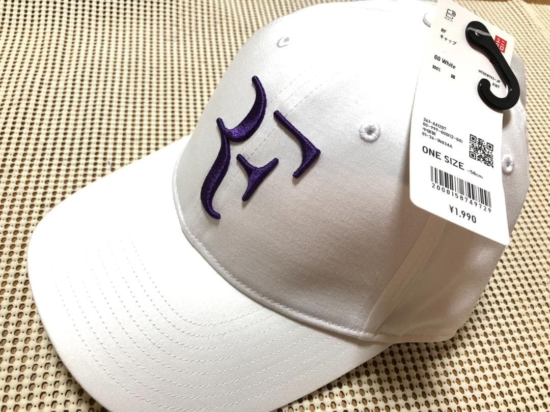 新品 完売品 ユニクロ ロジャーフェデラー テニスキャップ 白 - メルカリ