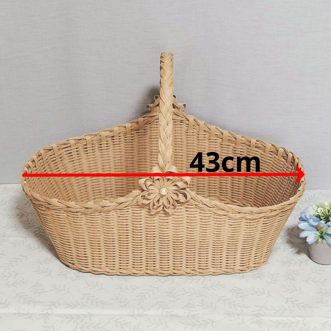 かご バスケット 特大•深型 プチギフト 結婚式 小物入れ エコクラフト
