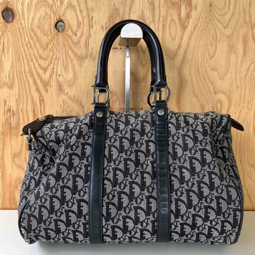 ディオール　ミニボストンバッグ　トロッター柄　4030