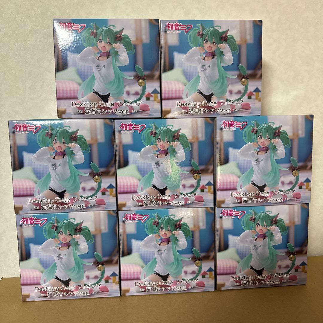 新品未開封 初音ミク Desktop Cute フィギュア 猫耳Tシャツ 8個