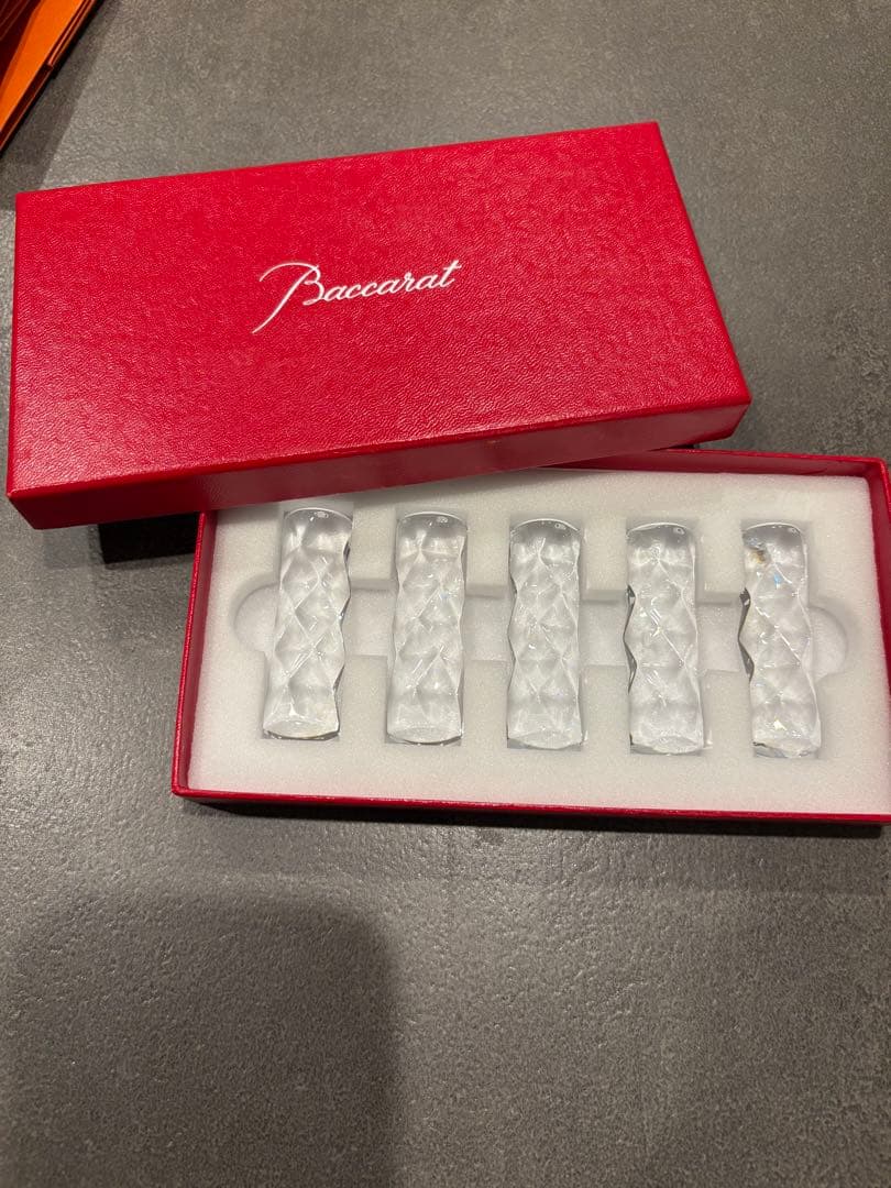 Baccarat バカラクリスタル箸置き 5個セット