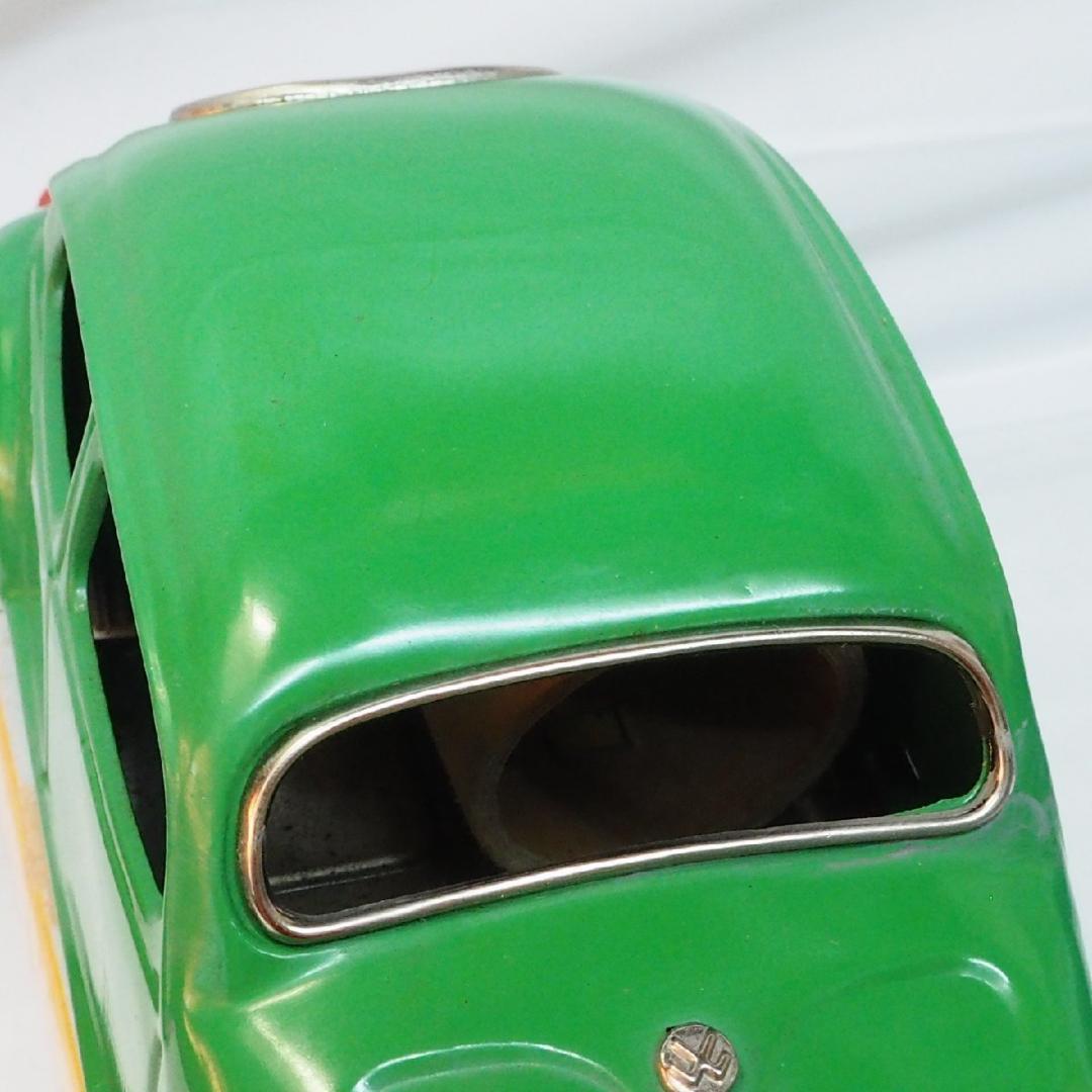 増田屋フォルクスワーゲン ビートル黄緑ブリキtin toy carミニチュア箱