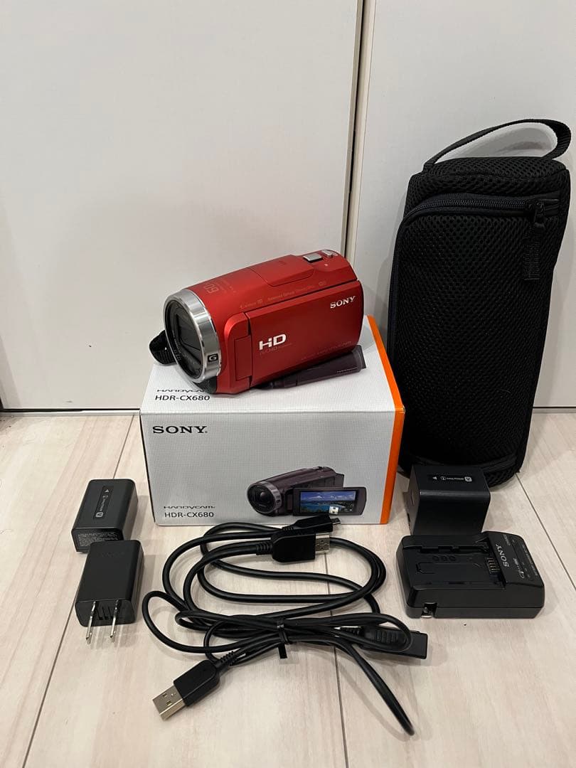 SONY HDR-CX680 ビデオカメラ 本体 予備大容量バッテリー・充電器付