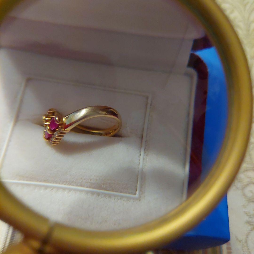 最終値段足立宝石店宝石鑑別所付18金ルビーダイヤモンドファッション