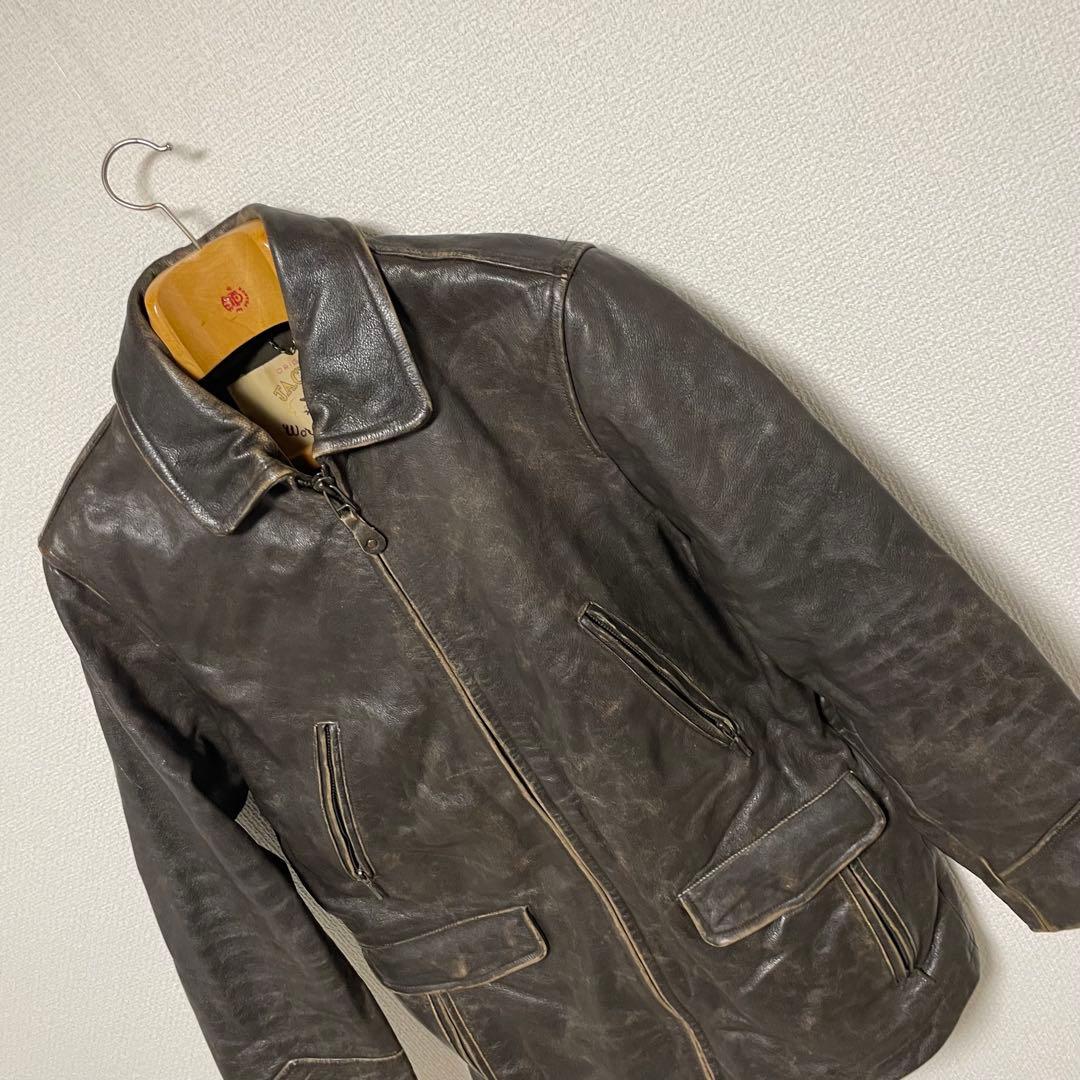 90s 00s CHEVIGNON レザージャケット カーコート シェビニオン - メルカリ