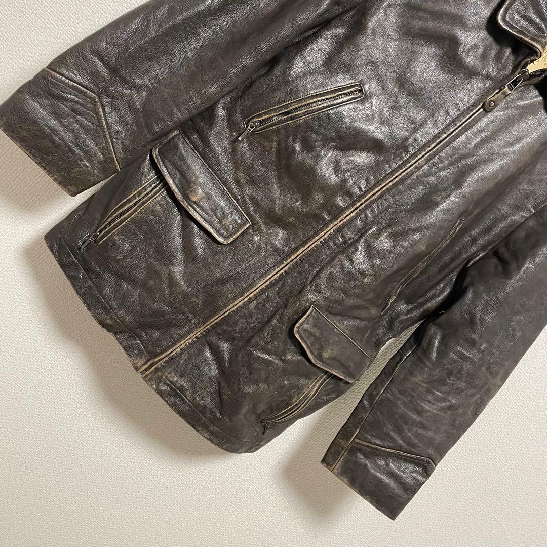 90s 00s CHEVIGNON レザージャケット カーコート シェビニオン - メルカリ