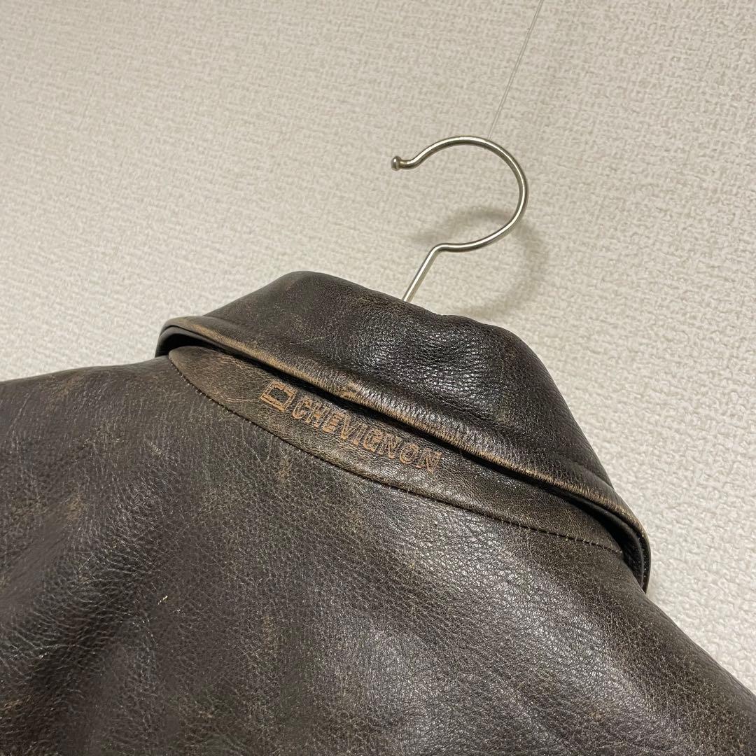 90s 00s CHEVIGNON レザージャケット カーコート シェビニオン - メルカリ