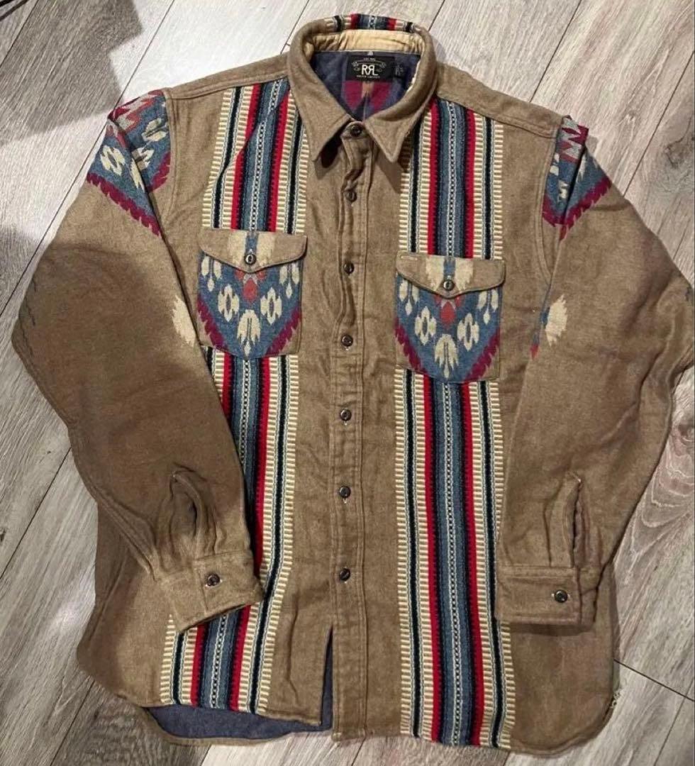 RRL ネイティブ柄　オーバーシャツ　XL