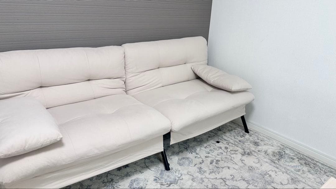 6/6まで【ソファ】値下げ　破格料金¥1100+送料込　ソファ　ソファーベッド あす着] 幅173cm 6段階リクライニング式 ソファベッド ソファー 2人