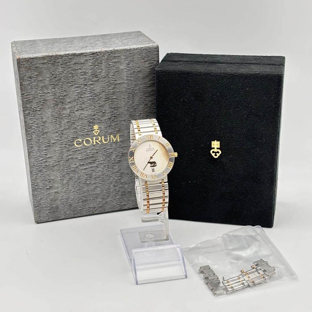 か*ギ様 CORUM アナログ腕時計 シルバー/ゴールド