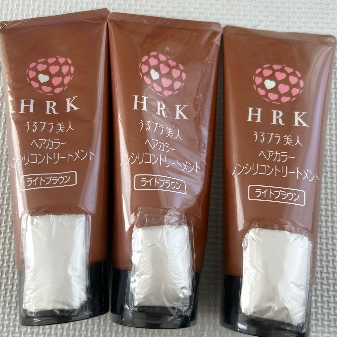 うるプラ美人ヘアカラーノンシリコントリートメント ライトブラウン　3本