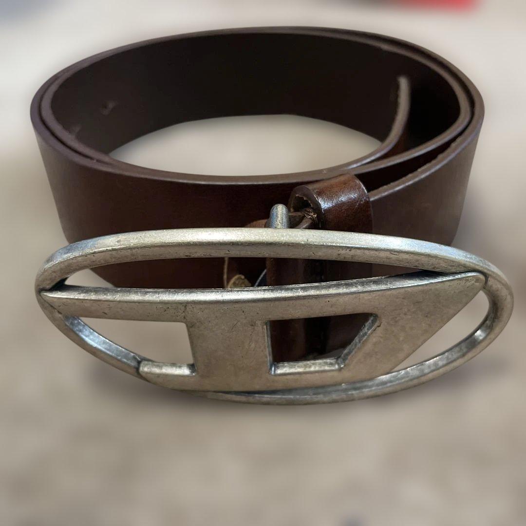 DIESEL ブラウンレザー ベルト