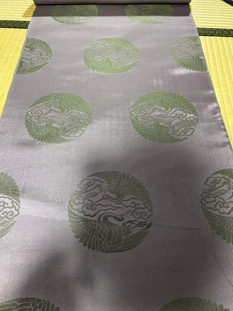 狩衣生地　テトロン固地　薄紫/緑