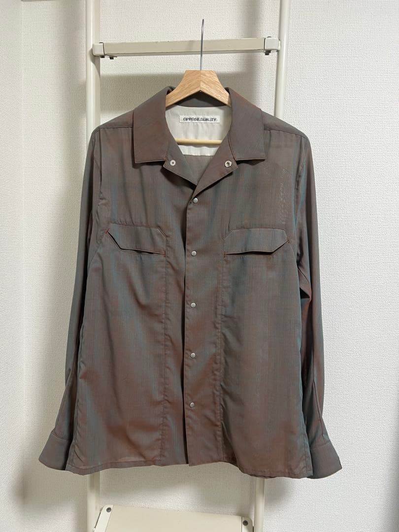 トップス OPPOSE DUALITY 25ssChambray Panel Shirts OPPOSE DUALITY - Panel Shirts Wool 