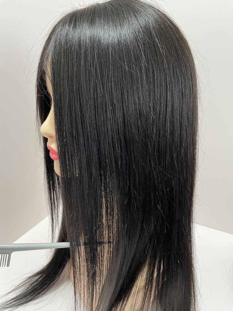フルウィッグ人毛100%人毛ウィッグ医療ウィッグロングストレート
