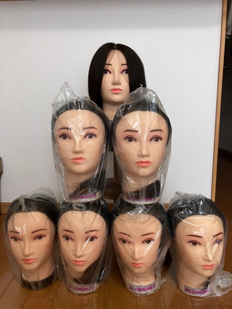 【新品】練習用カットウィッグ 7体セット