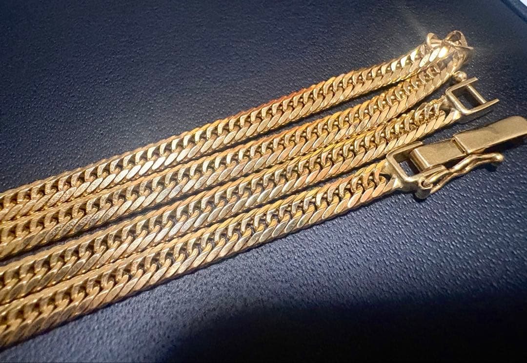 【喜平ネックレス】K18 ゴールド トリプル8面 20g 50cm