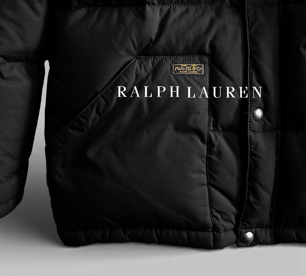 未使用級 ポロラルフローレン ポニー刺繍 2WAYフード 極暖ダウンコート