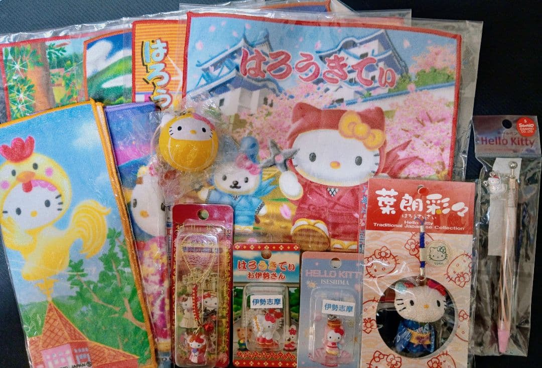 ご当地キティまとめ ガラスの仮面 スクイーズ ハンカチ付き レア多数