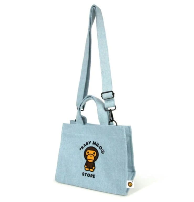 バッグ 25SS BAPE BABY MILO DENIM SMALL TOTE BAG