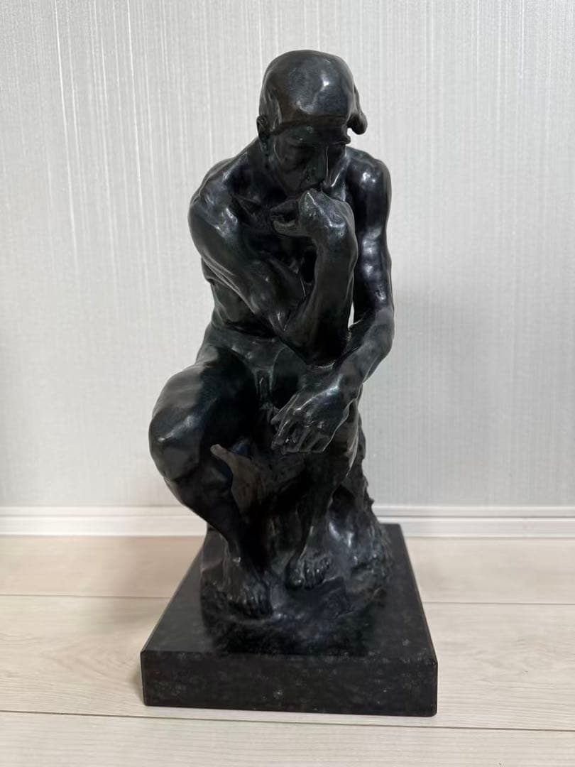 【オーギュスト・ロダン/A・Rodin】ブロンズ銅『考える人』置物 大理石台
