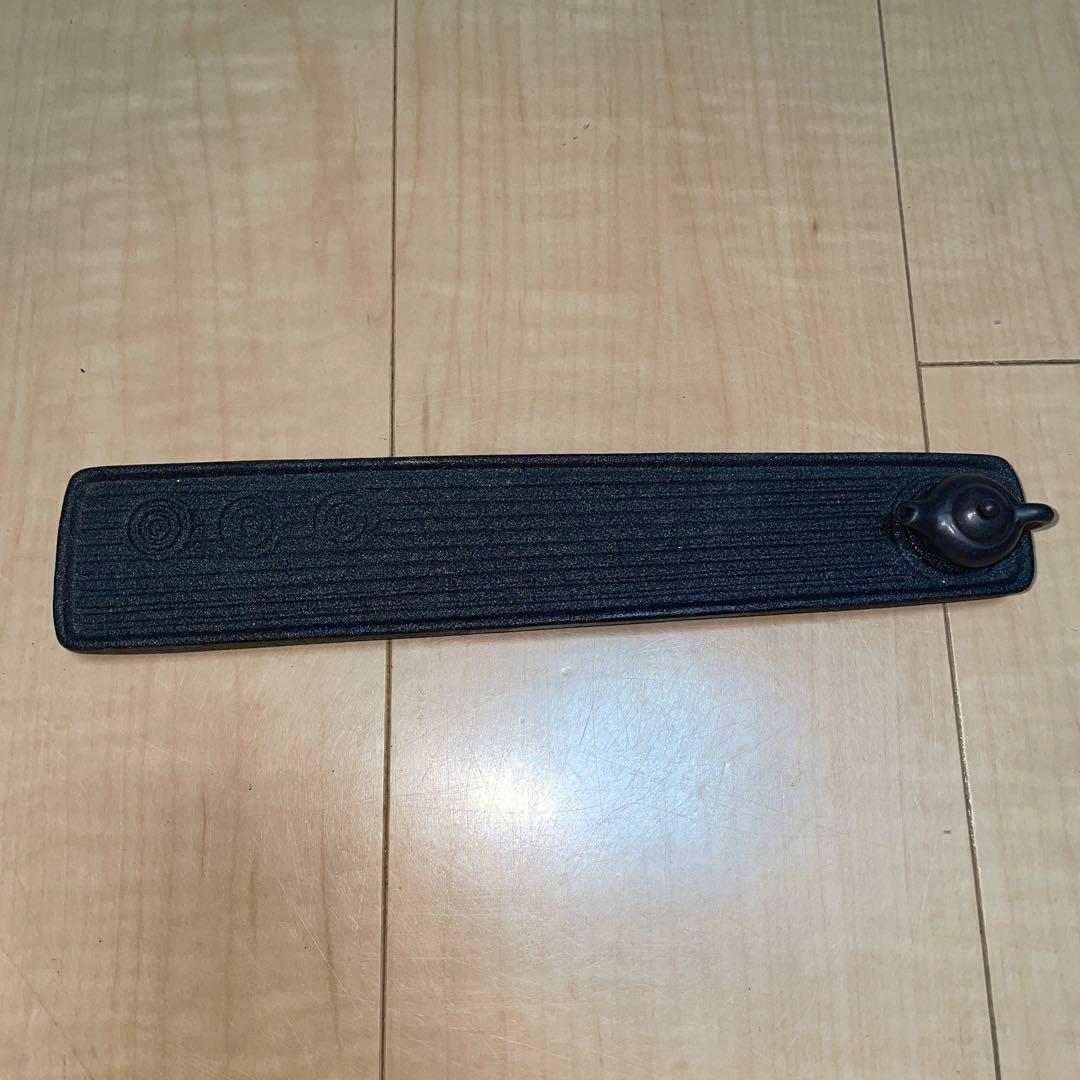 ★お香の滝 黒陶器香立て 陶器スティック香炉 ホーム