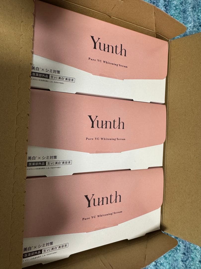 【新品未使用】Yunth ユンス生ビタミンC美容液30ml×3箱セット Yunth（ユンス） 生VC美白美容液 28包入り 3個セット 生ビタミンC 生VC