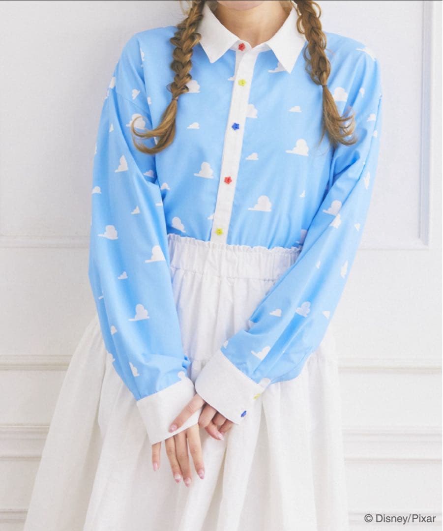 Areeam トイストーリー/ クラウド柄シャツ