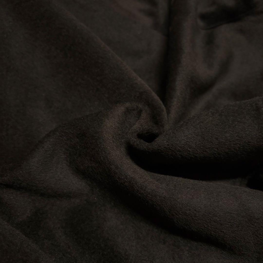 90s ウール ハリントンジャケット 短丈 ブラック グリーン 古着