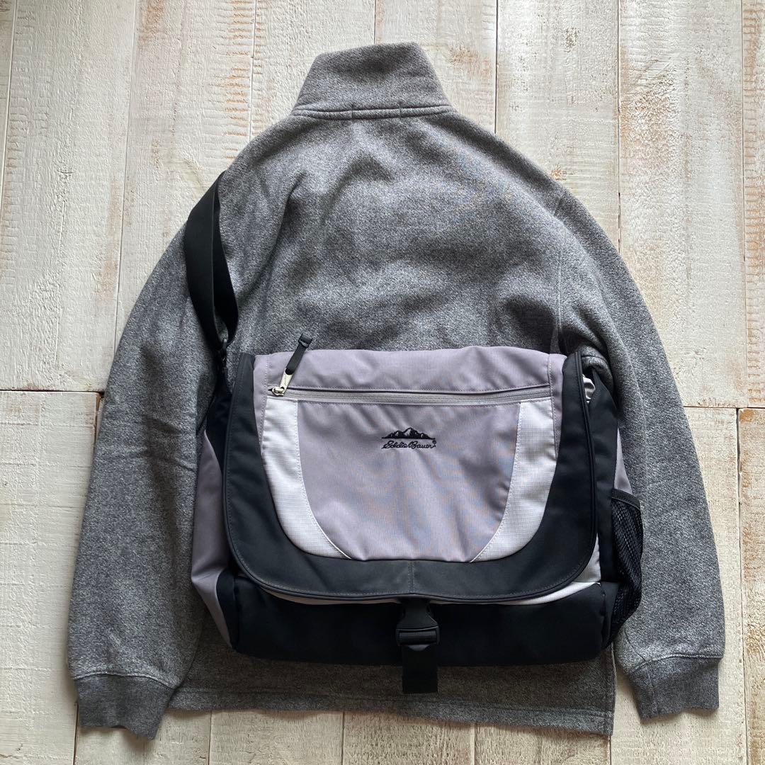 エディーバウアー メッセンジャーバッグ ショルダーバッグ グレー×黒