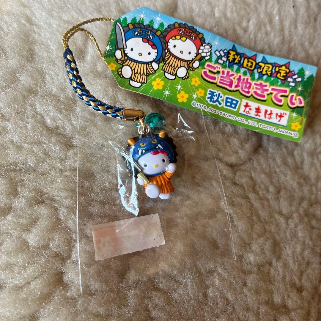 秋田限定 なまはげ キティちゃん ストラップ サンリオ 根付 チャーム