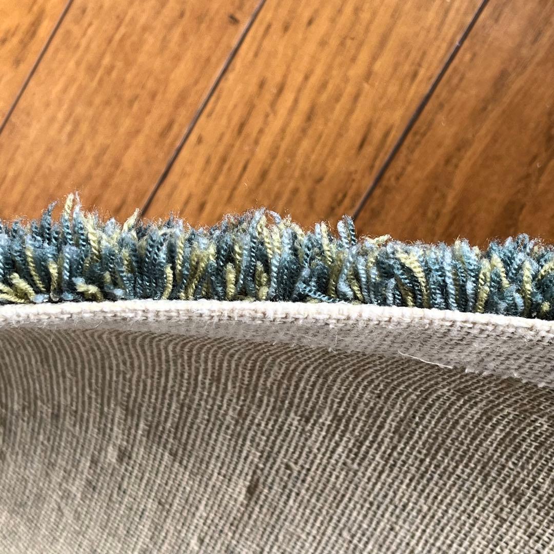 MomoNatural ラグマット 日本製 北欧風 グリーン 長方形 大型 - メルカリ