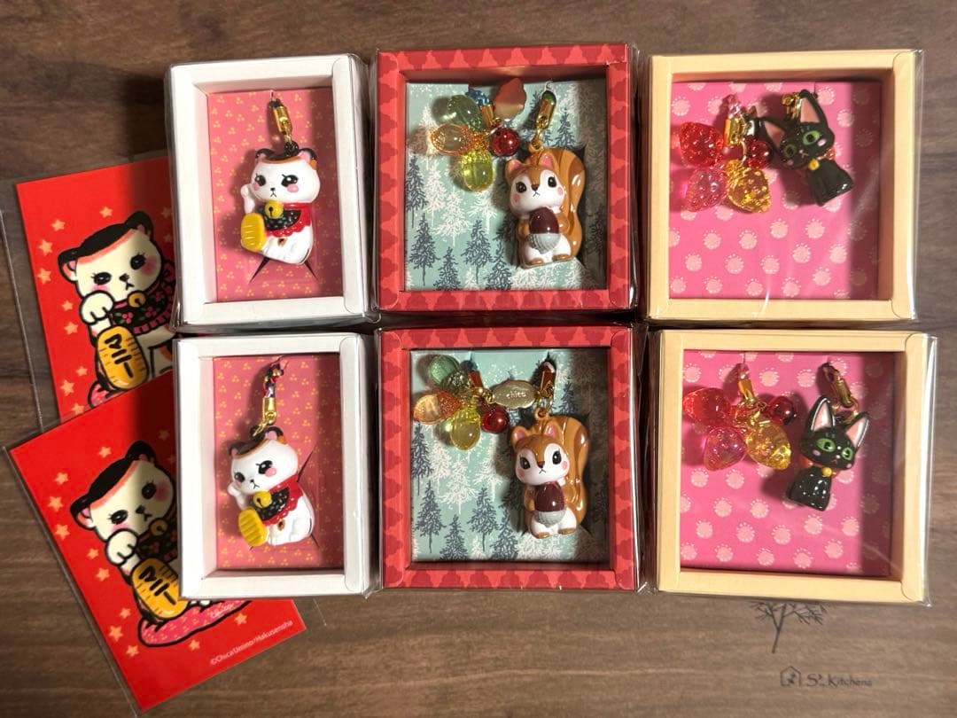 3月のライオン マニーちゃん リスポッケ先生 いちごちゃん 根付鈴セット fit=scale-down,w=1200