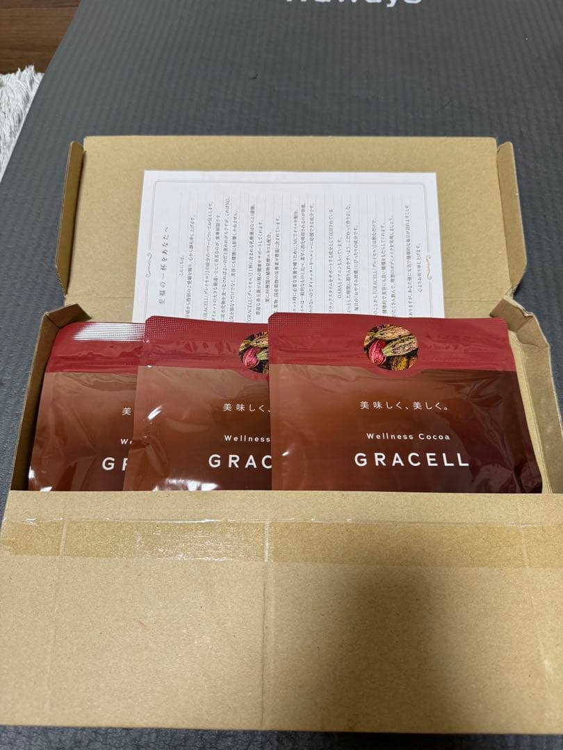 新品 GRACELLグレイセルウェルネスココア 100g×3袋