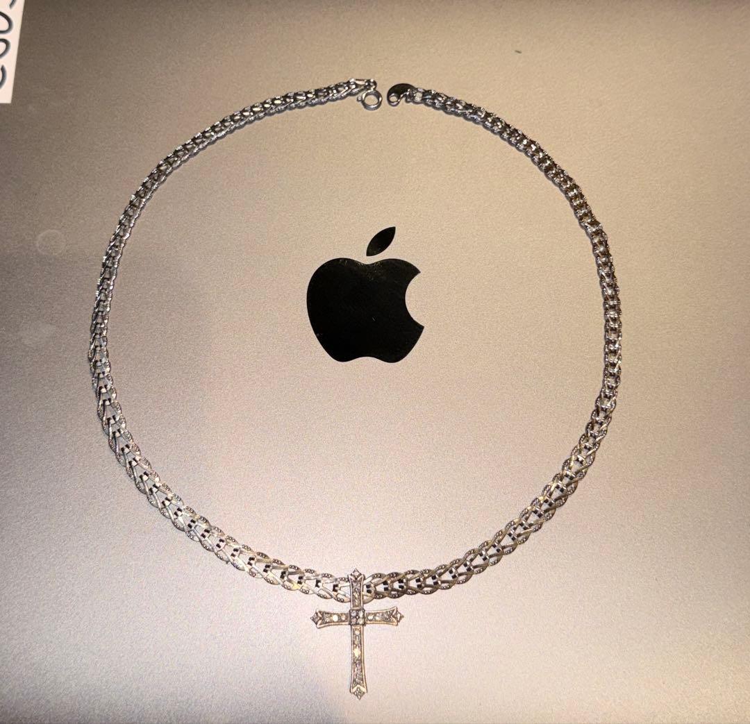 ネックレス+ ペンダントトップ クロス 十字架 ダイヤ ネックレストップ