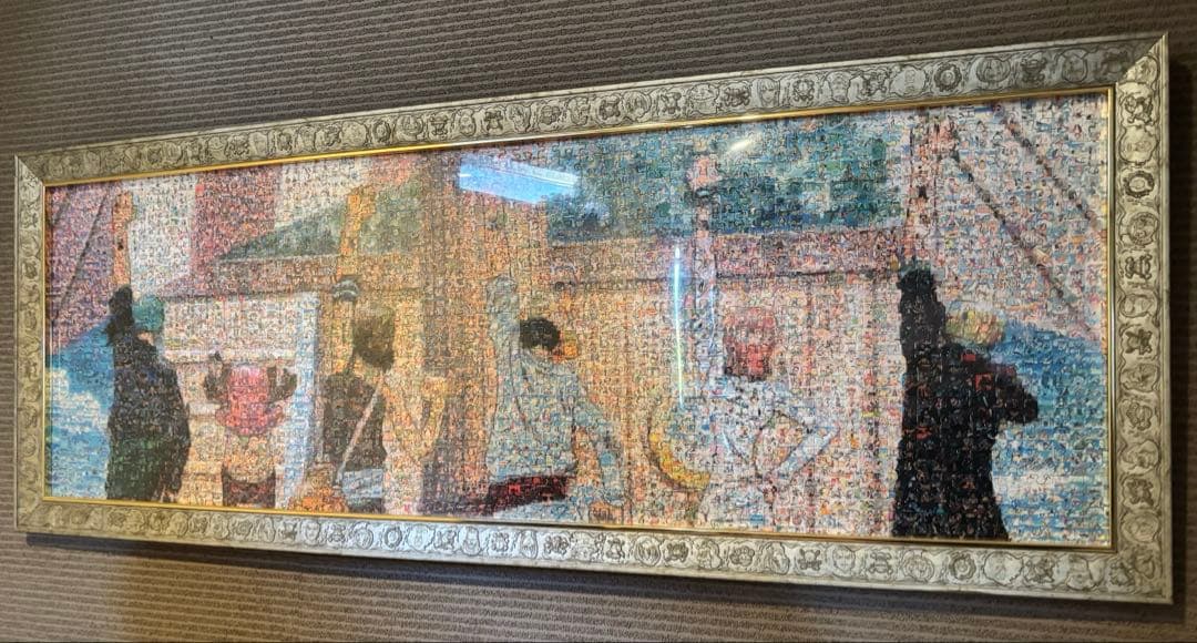 《完成品》ONE PIECE仲間の印1000ピースジグソーパズル額縁セット