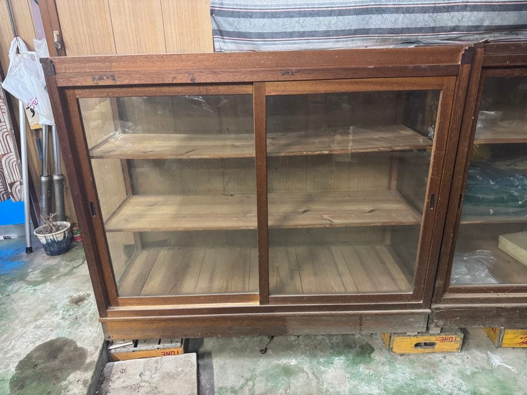 昭和レトロ 商品棚 ショーケース 引き取り限定（左側）