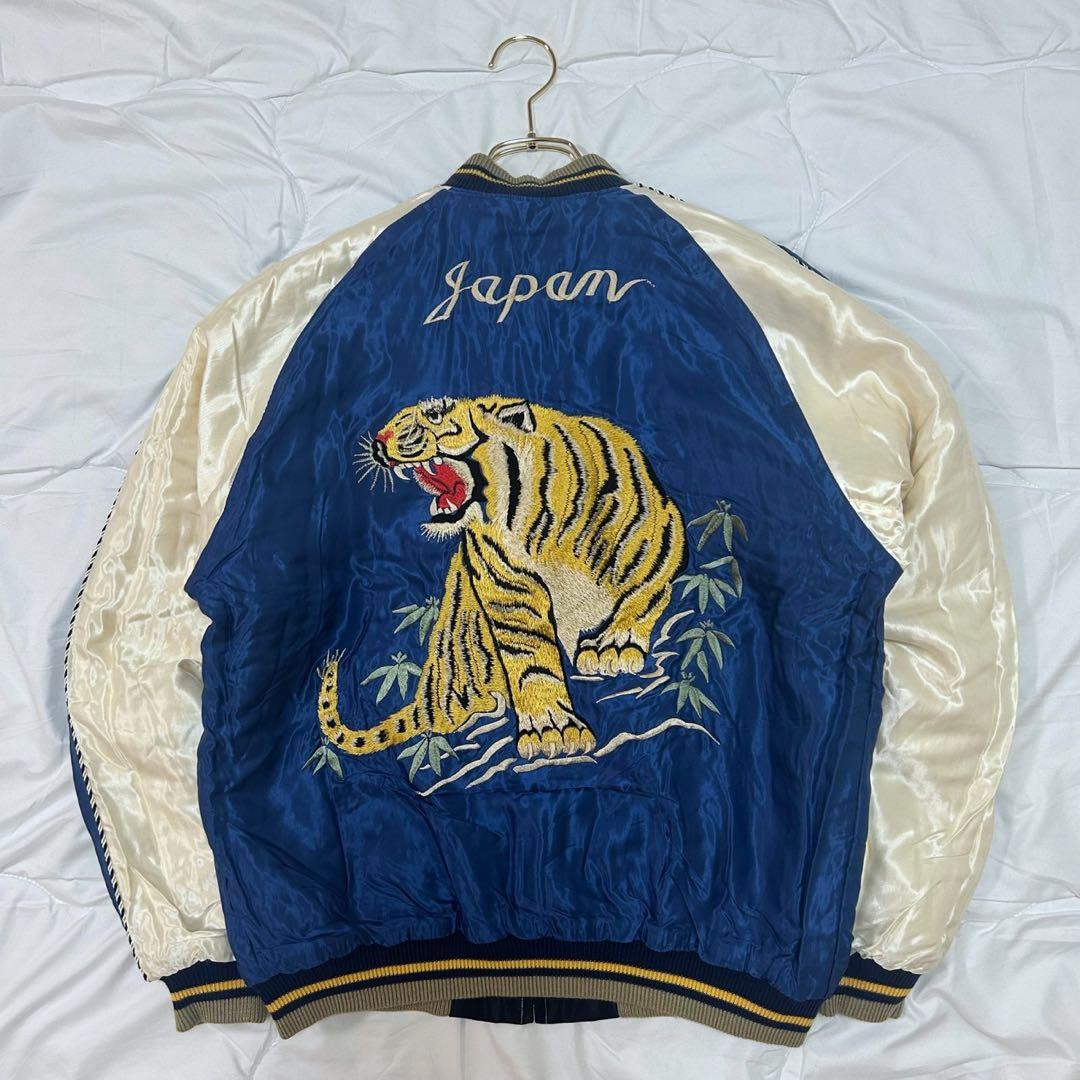 テーラー東洋 スーベニアジャケット リバーシブル　スカジャン 虎 鷹 L