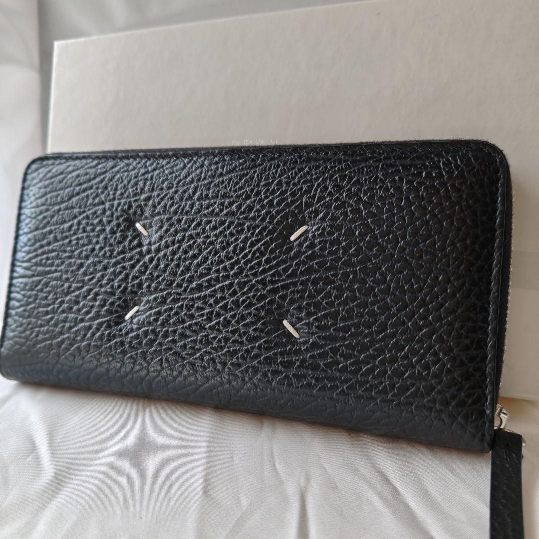 未使用品 マルジェラ 4ステッチ グレインレザー ジップアラウンド