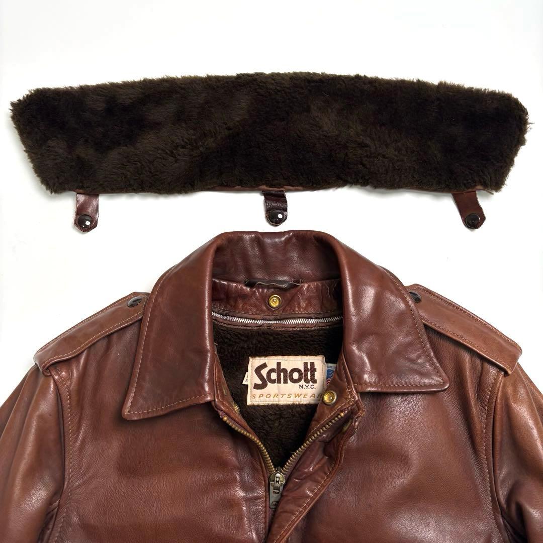 米国製】Schott レザージャケット 42 フライトジャケット 184SM - メルカリ